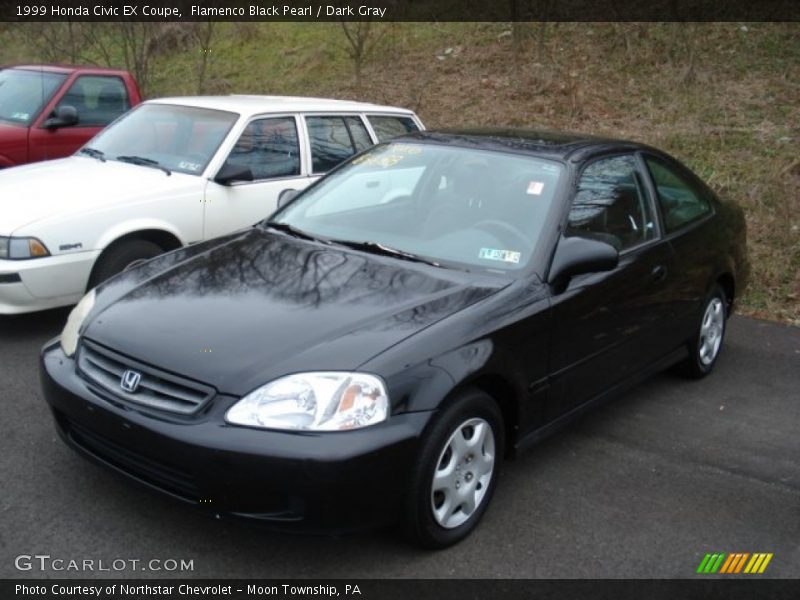 Flamenco Black Pearl / Dark Gray 1999 Honda Civic EX Coupe