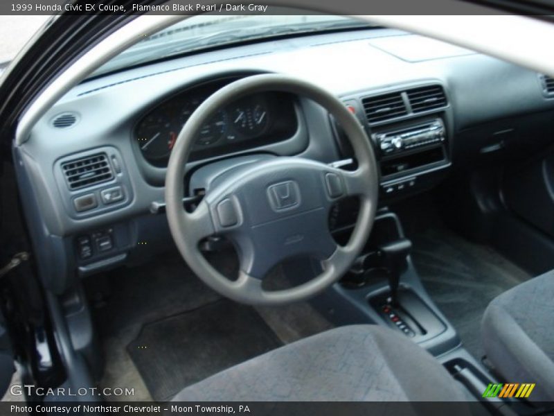 Flamenco Black Pearl / Dark Gray 1999 Honda Civic EX Coupe
