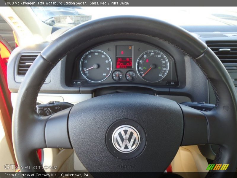 Salsa Red / Pure Beige 2008 Volkswagen Jetta Wolfsburg Edition Sedan