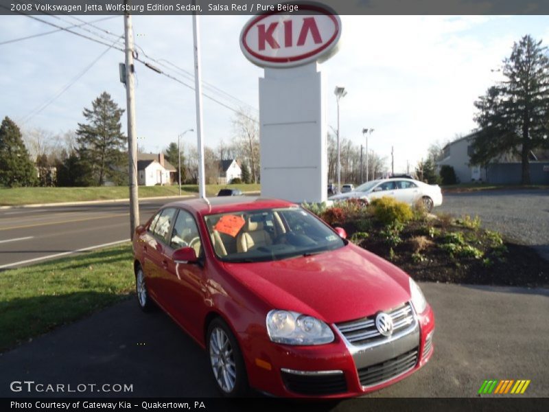 Salsa Red / Pure Beige 2008 Volkswagen Jetta Wolfsburg Edition Sedan