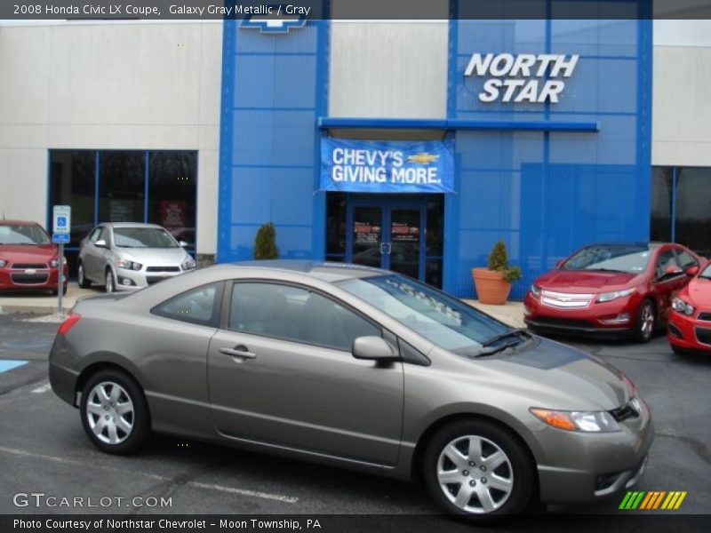 Galaxy Gray Metallic / Gray 2008 Honda Civic LX Coupe