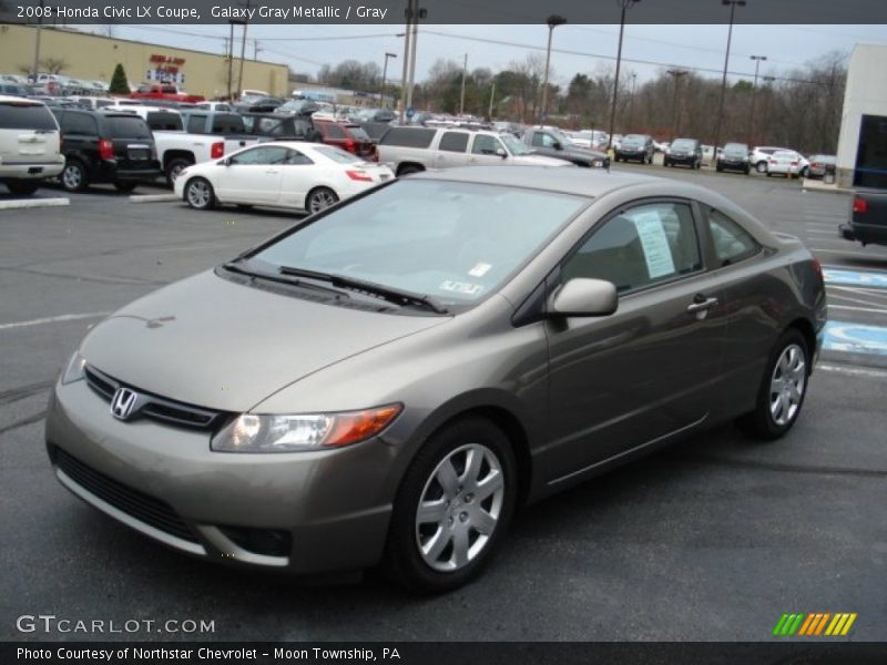 Galaxy Gray Metallic / Gray 2008 Honda Civic LX Coupe