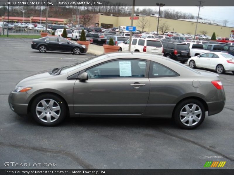 Galaxy Gray Metallic / Gray 2008 Honda Civic LX Coupe