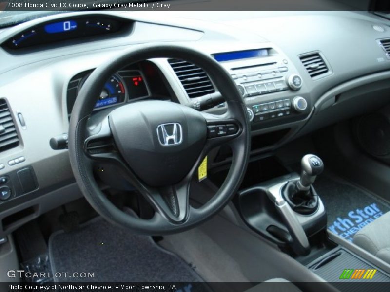 Galaxy Gray Metallic / Gray 2008 Honda Civic LX Coupe