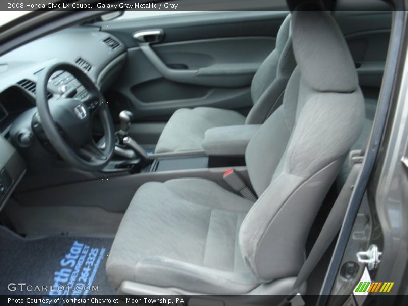 Galaxy Gray Metallic / Gray 2008 Honda Civic LX Coupe