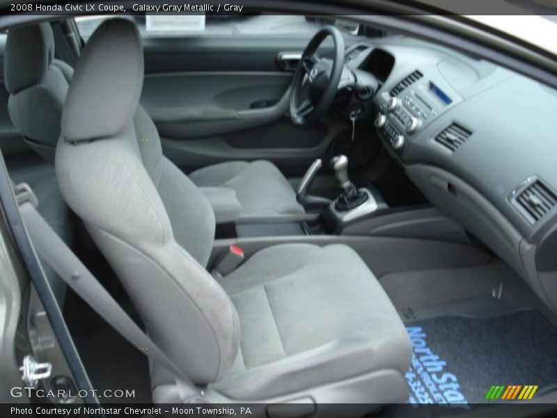 Galaxy Gray Metallic / Gray 2008 Honda Civic LX Coupe