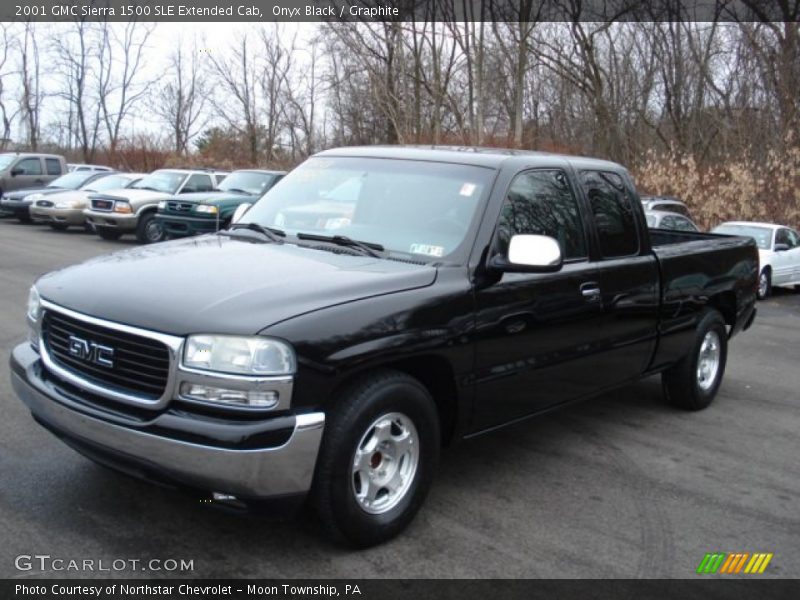 Onyx Black / Graphite 2001 GMC Sierra 1500 SLE Extended Cab