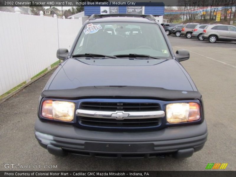 Indigo Blue Metallic / Medium Gray 2002 Chevrolet Tracker 4WD Hard Top