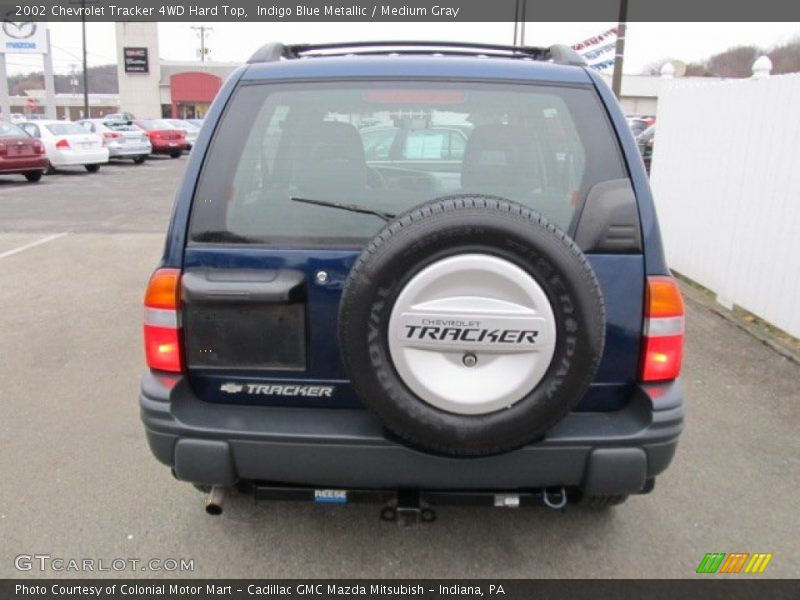 Indigo Blue Metallic / Medium Gray 2002 Chevrolet Tracker 4WD Hard Top