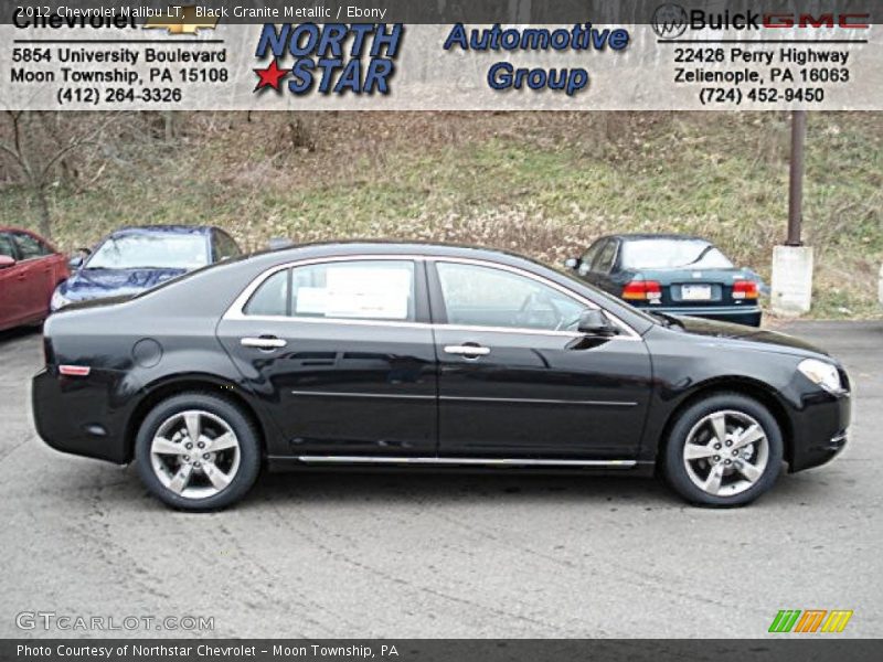 Black Granite Metallic / Ebony 2012 Chevrolet Malibu LT
