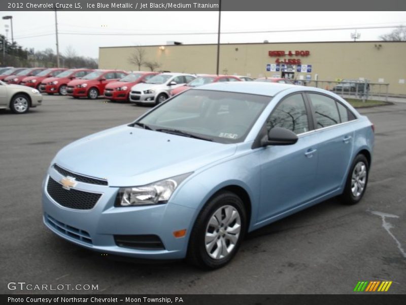 Ice Blue Metallic / Jet Black/Medium Titanium 2012 Chevrolet Cruze LS