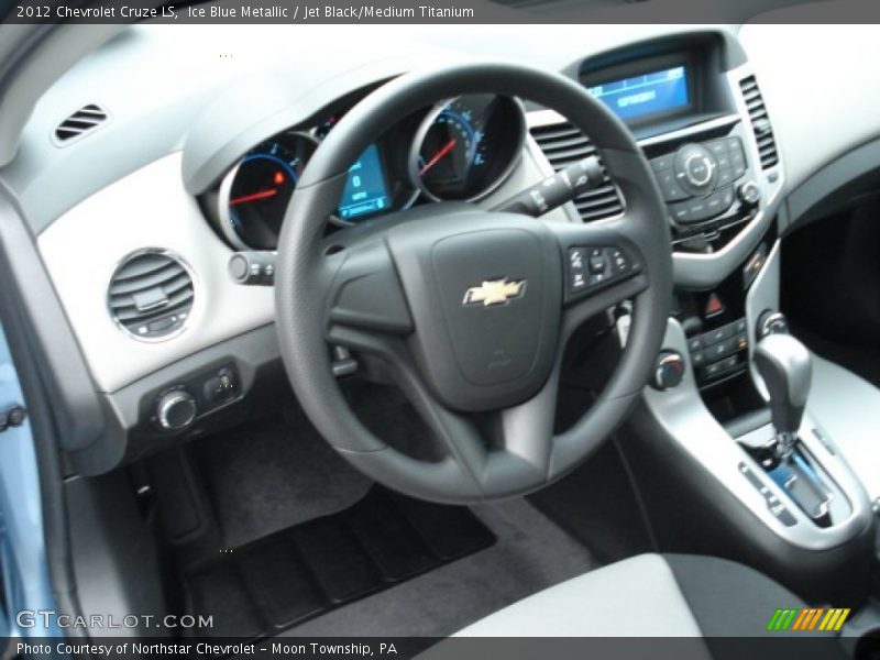 Ice Blue Metallic / Jet Black/Medium Titanium 2012 Chevrolet Cruze LS