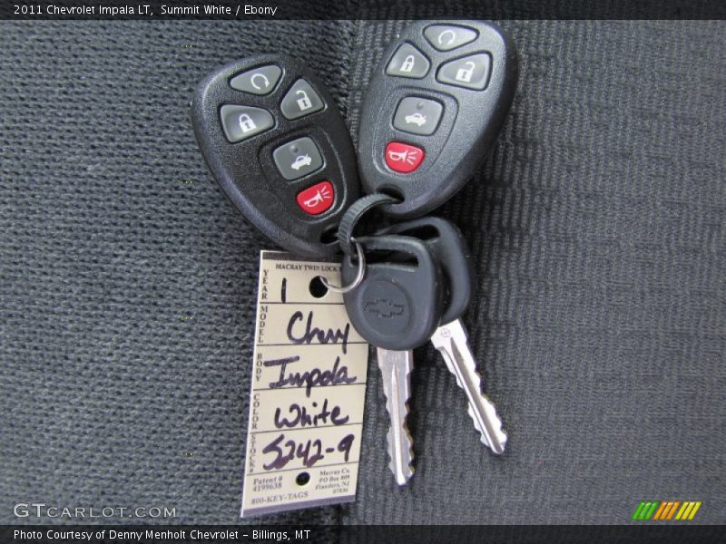 Keys of 2011 Impala LT