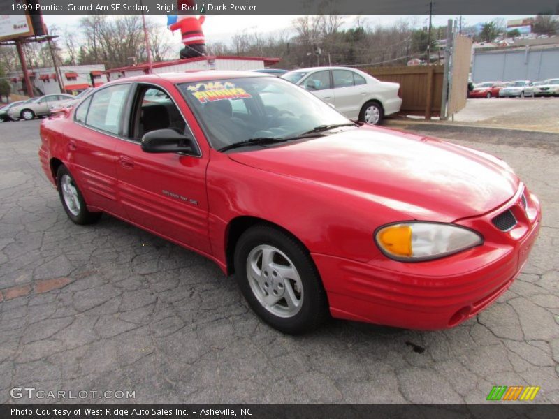 Bright Red / Dark Pewter 1999 Pontiac Grand Am SE Sedan