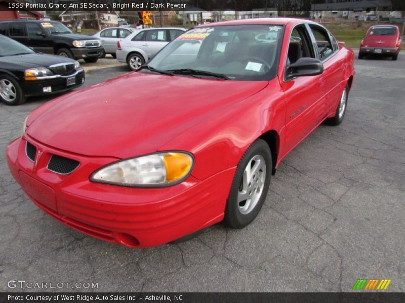 Bright Red / Dark Pewter 1999 Pontiac Grand Am SE Sedan