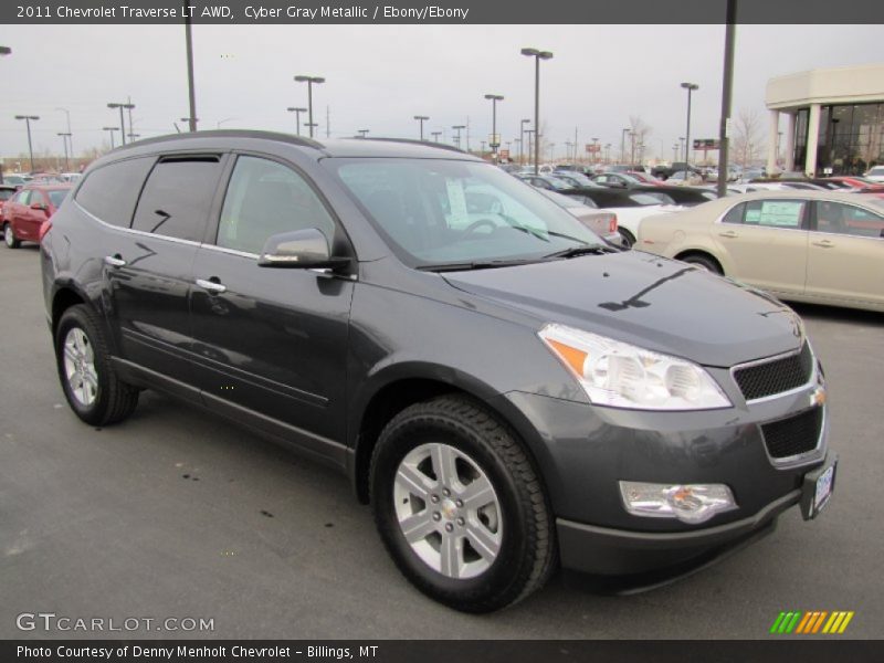 Cyber Gray Metallic / Ebony/Ebony 2011 Chevrolet Traverse LT AWD