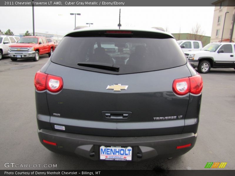 Cyber Gray Metallic / Ebony/Ebony 2011 Chevrolet Traverse LT AWD