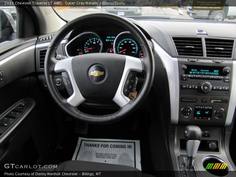 Cyber Gray Metallic / Ebony/Ebony 2011 Chevrolet Traverse LT AWD