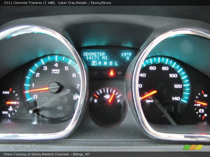 Cyber Gray Metallic / Ebony/Ebony 2011 Chevrolet Traverse LT AWD