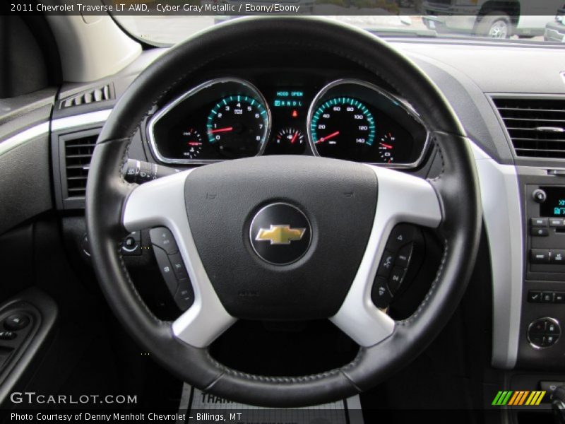 Cyber Gray Metallic / Ebony/Ebony 2011 Chevrolet Traverse LT AWD