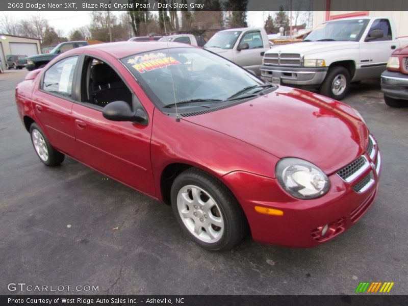 Blaze Red Crystal Pearl / Dark Slate Gray 2003 Dodge Neon SXT