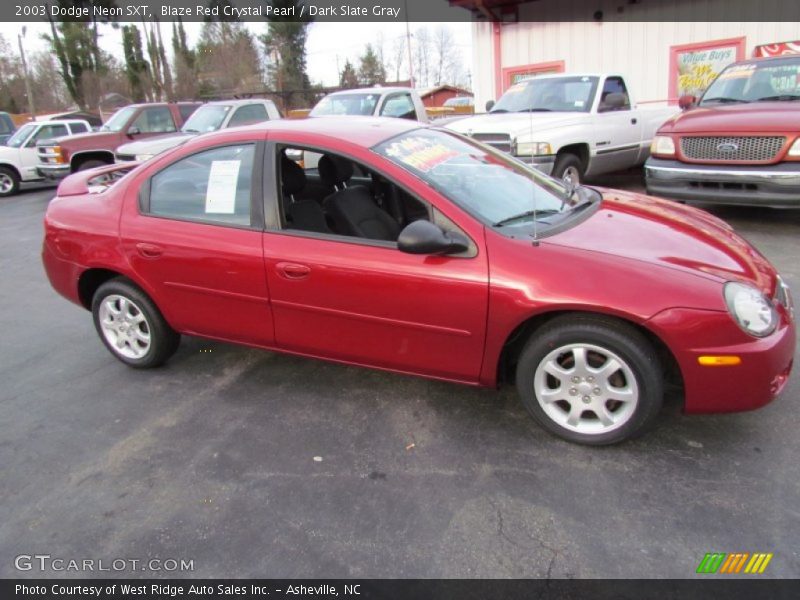 Blaze Red Crystal Pearl / Dark Slate Gray 2003 Dodge Neon SXT
