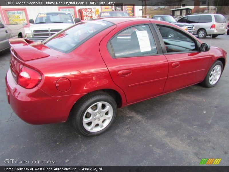 Blaze Red Crystal Pearl / Dark Slate Gray 2003 Dodge Neon SXT