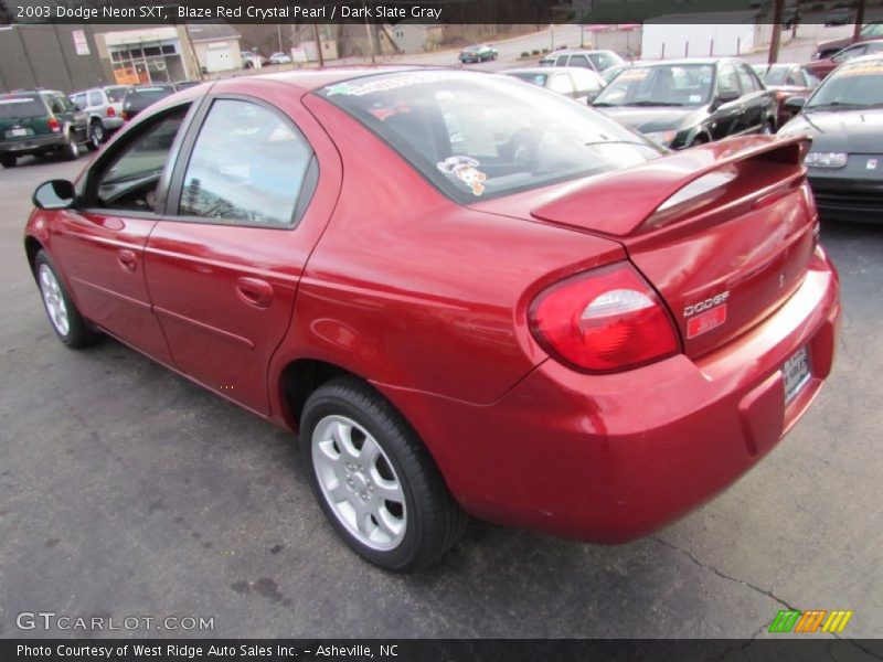 Blaze Red Crystal Pearl / Dark Slate Gray 2003 Dodge Neon SXT
