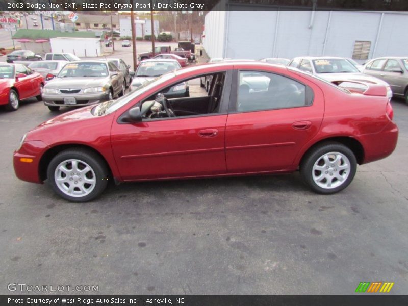 Blaze Red Crystal Pearl / Dark Slate Gray 2003 Dodge Neon SXT