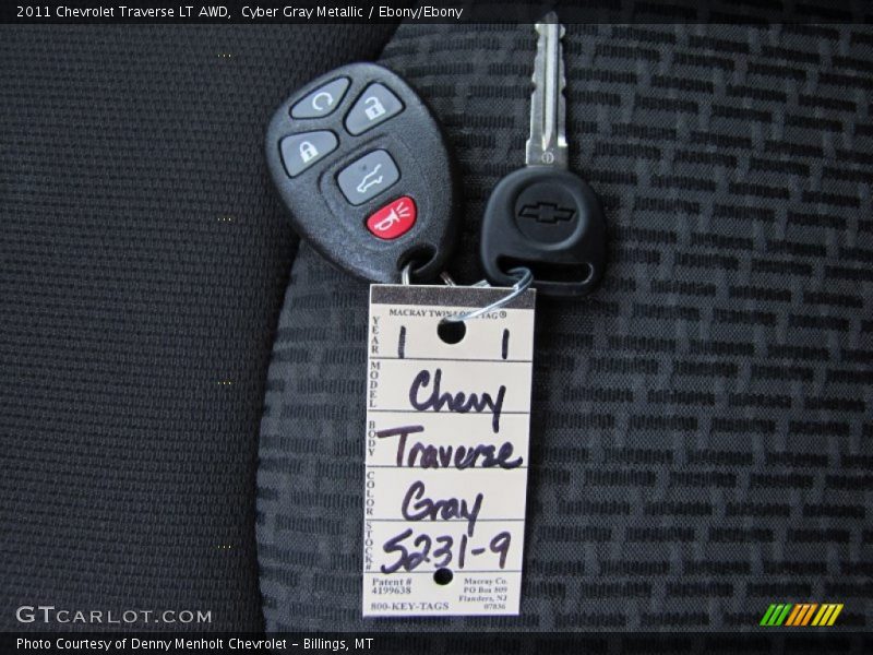 Cyber Gray Metallic / Ebony/Ebony 2011 Chevrolet Traverse LT AWD