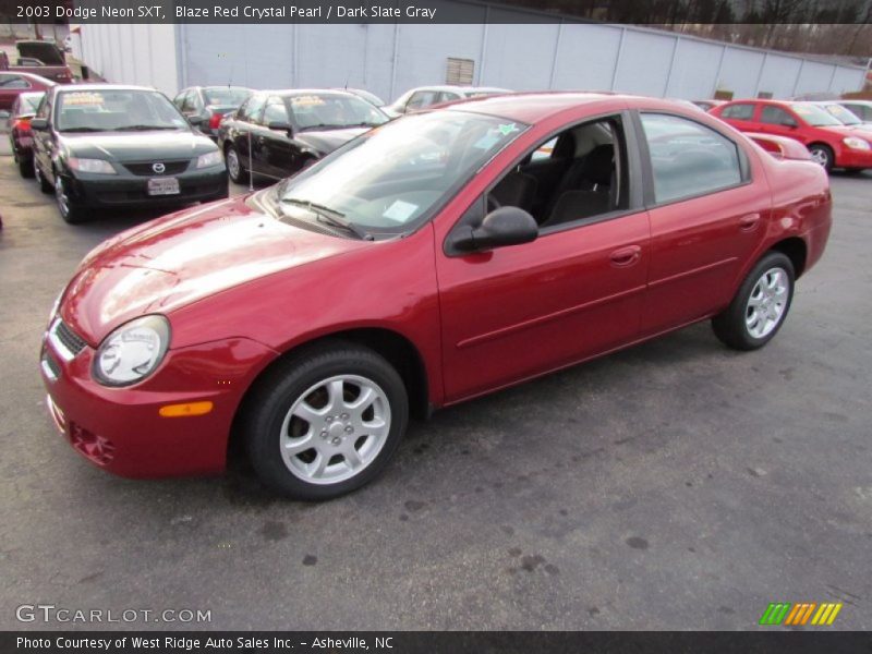 Blaze Red Crystal Pearl / Dark Slate Gray 2003 Dodge Neon SXT