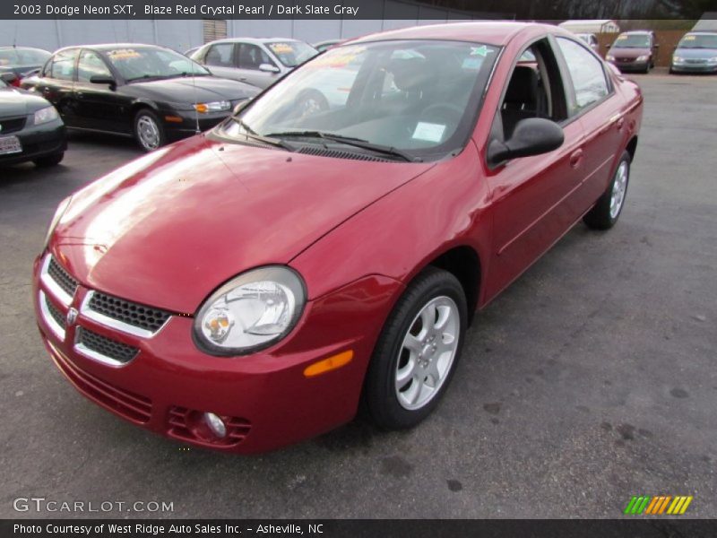 Blaze Red Crystal Pearl / Dark Slate Gray 2003 Dodge Neon SXT