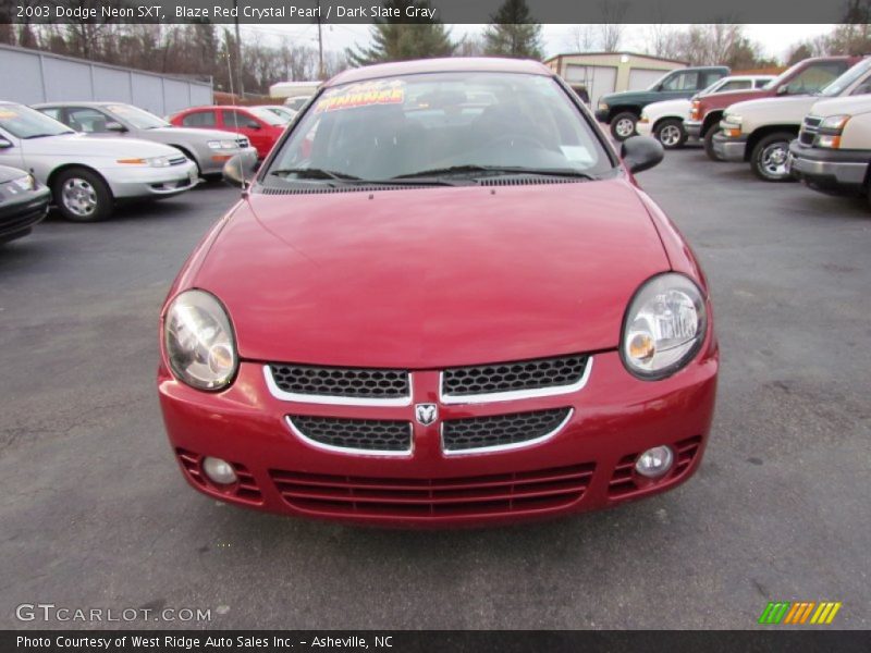 Blaze Red Crystal Pearl / Dark Slate Gray 2003 Dodge Neon SXT