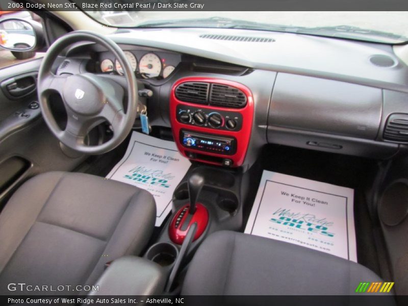 Blaze Red Crystal Pearl / Dark Slate Gray 2003 Dodge Neon SXT