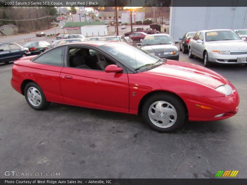 Bright Red / Black 2002 Saturn S Series SC2 Coupe