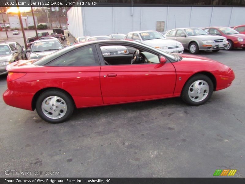 Bright Red / Black 2002 Saturn S Series SC2 Coupe