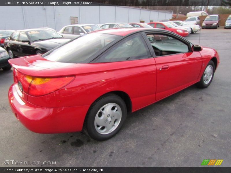 Bright Red / Black 2002 Saturn S Series SC2 Coupe