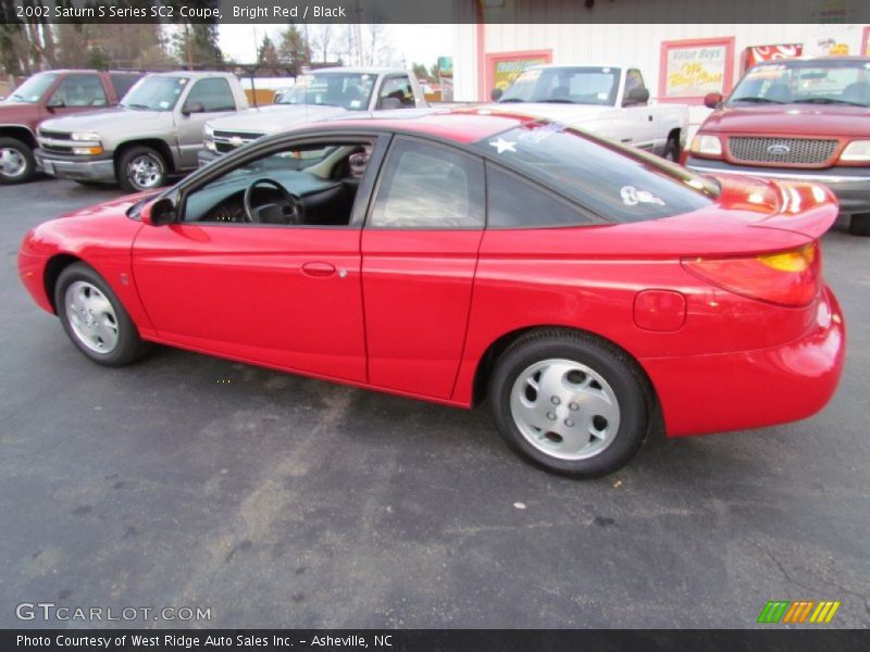 Bright Red / Black 2002 Saturn S Series SC2 Coupe