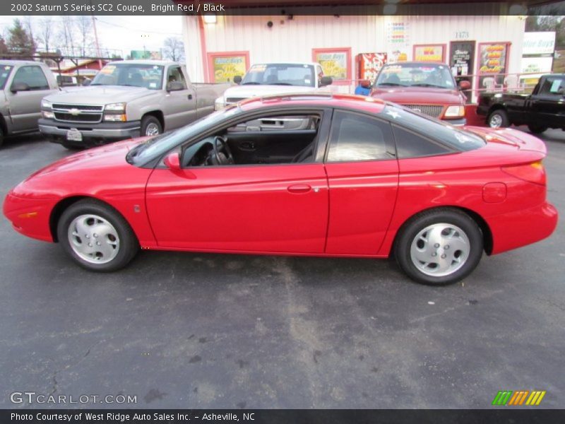 Bright Red / Black 2002 Saturn S Series SC2 Coupe