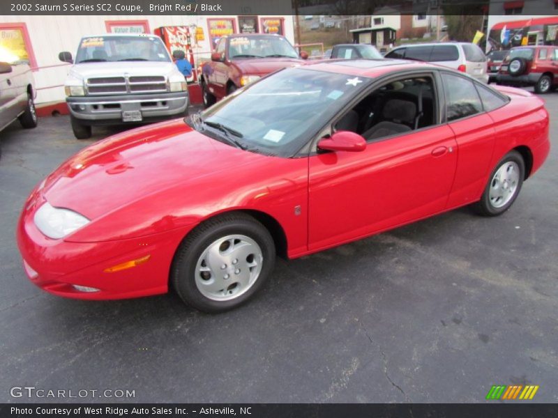 Bright Red / Black 2002 Saturn S Series SC2 Coupe