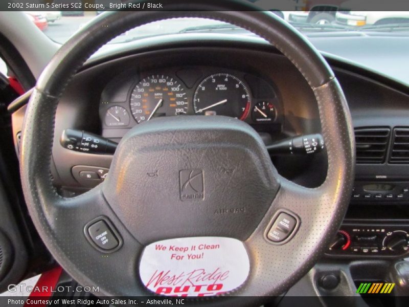 Bright Red / Black 2002 Saturn S Series SC2 Coupe