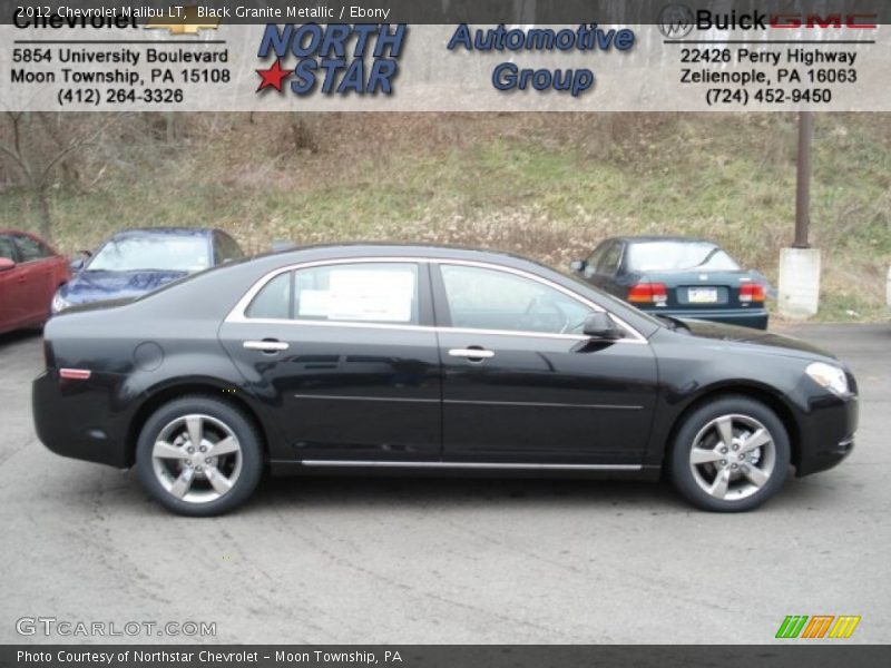 Black Granite Metallic / Ebony 2012 Chevrolet Malibu LT