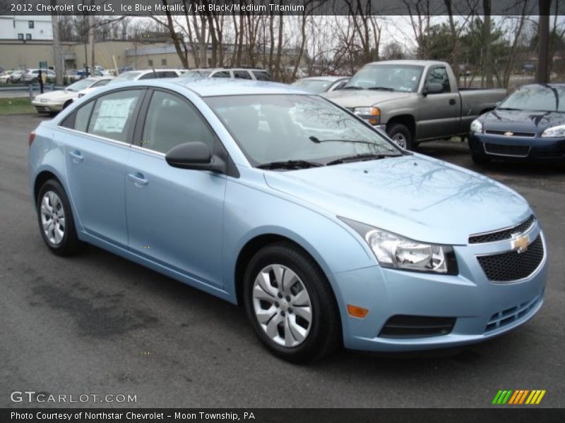 Ice Blue Metallic / Jet Black/Medium Titanium 2012 Chevrolet Cruze LS