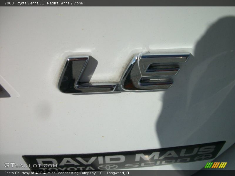 Natural White / Stone 2008 Toyota Sienna LE