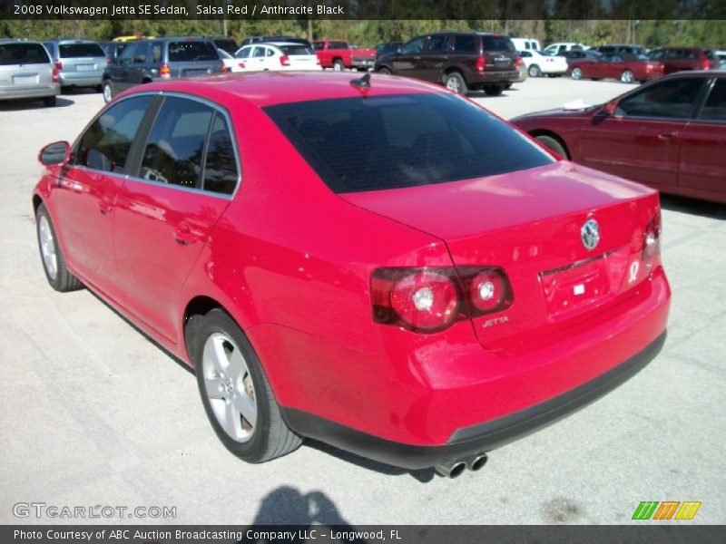 Salsa Red / Anthracite Black 2008 Volkswagen Jetta SE Sedan
