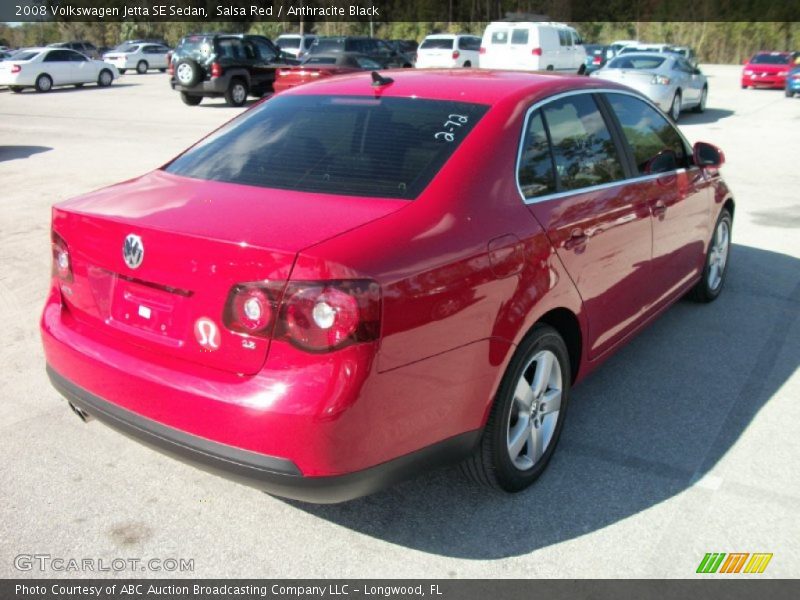 Salsa Red / Anthracite Black 2008 Volkswagen Jetta SE Sedan