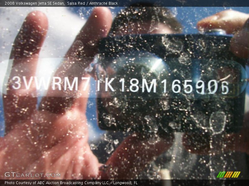 Salsa Red / Anthracite Black 2008 Volkswagen Jetta SE Sedan