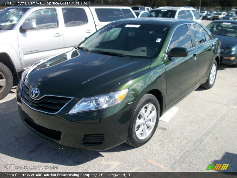 Spruce Green Mica / Ash 2011 Toyota Camry LE