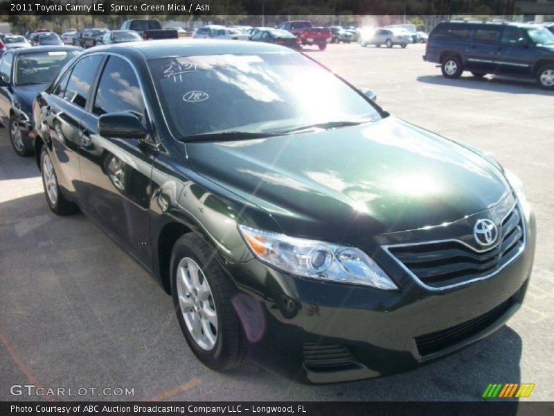 Spruce Green Mica / Ash 2011 Toyota Camry LE