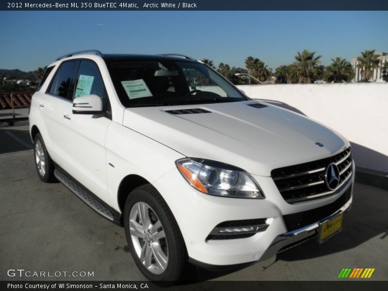 Arctic White / Black 2012 Mercedes-Benz ML 350 BlueTEC 4Matic